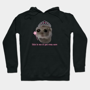 Sad hamster This is me if you even care Hoodie